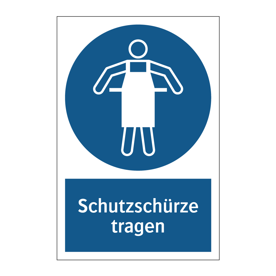Schutzschürze tragen