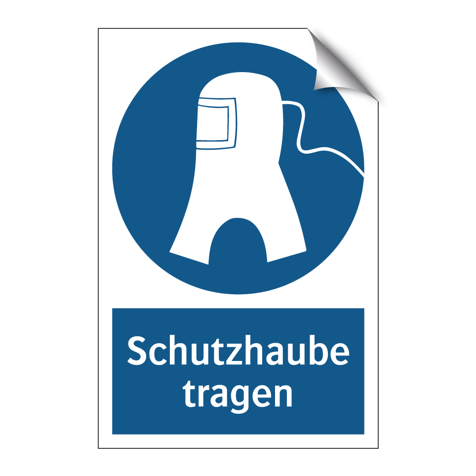 Schutzhaube tragen