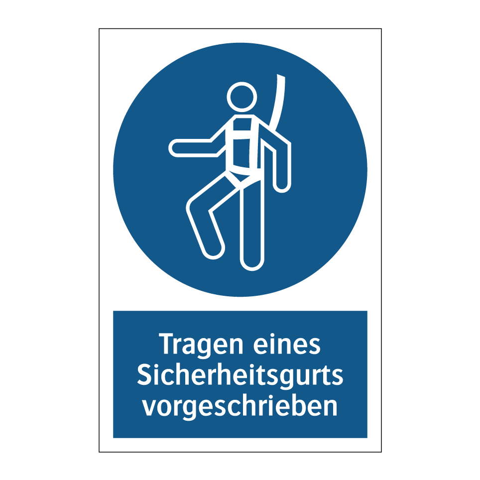 Tragen eines Sicherheitsgurts vorgeschrieben
