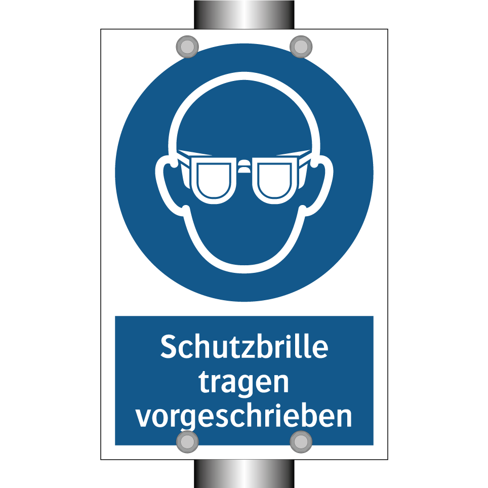 Schutzbrille tragen vorgeschrieben