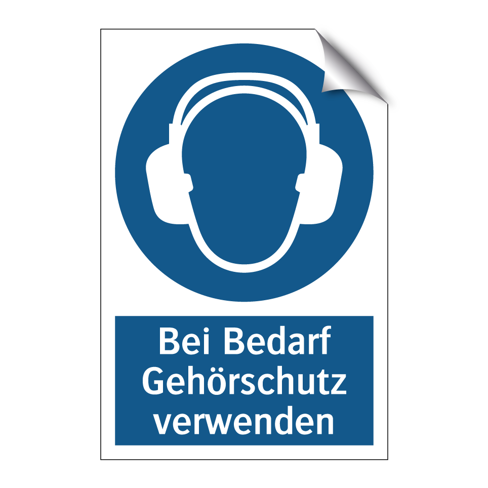 Bei Bedarf Gehörschutz verwenden