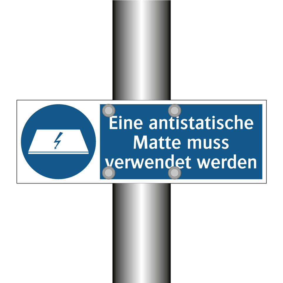Eine antistatische Matte muss verwendet werden