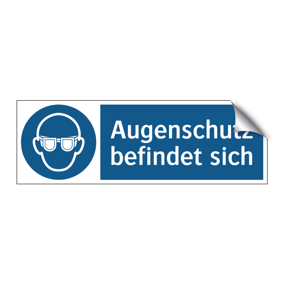 Augenschutz befindet sich