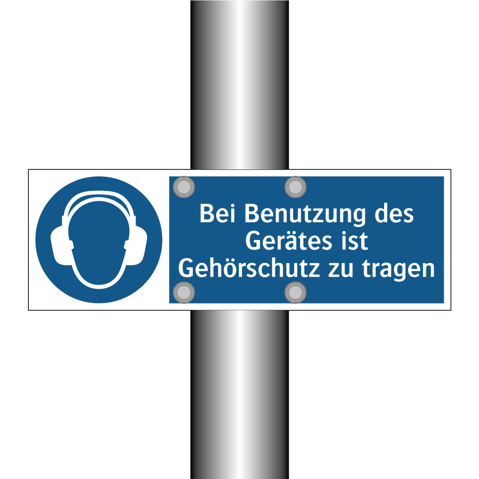 Bei Benutzung des Gerätes ist Gehörschutz zu tragen