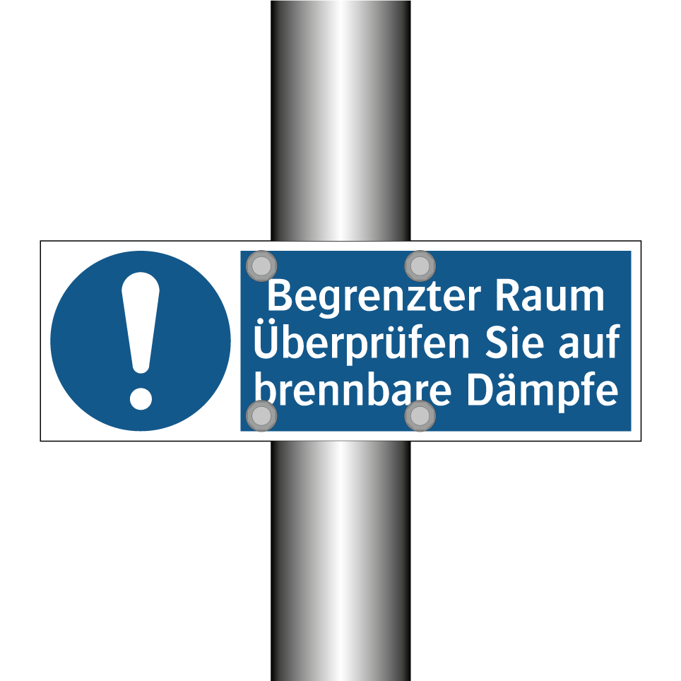 Begrenzter Raum Überprüfen Sie auf brennbare Dämpfe
