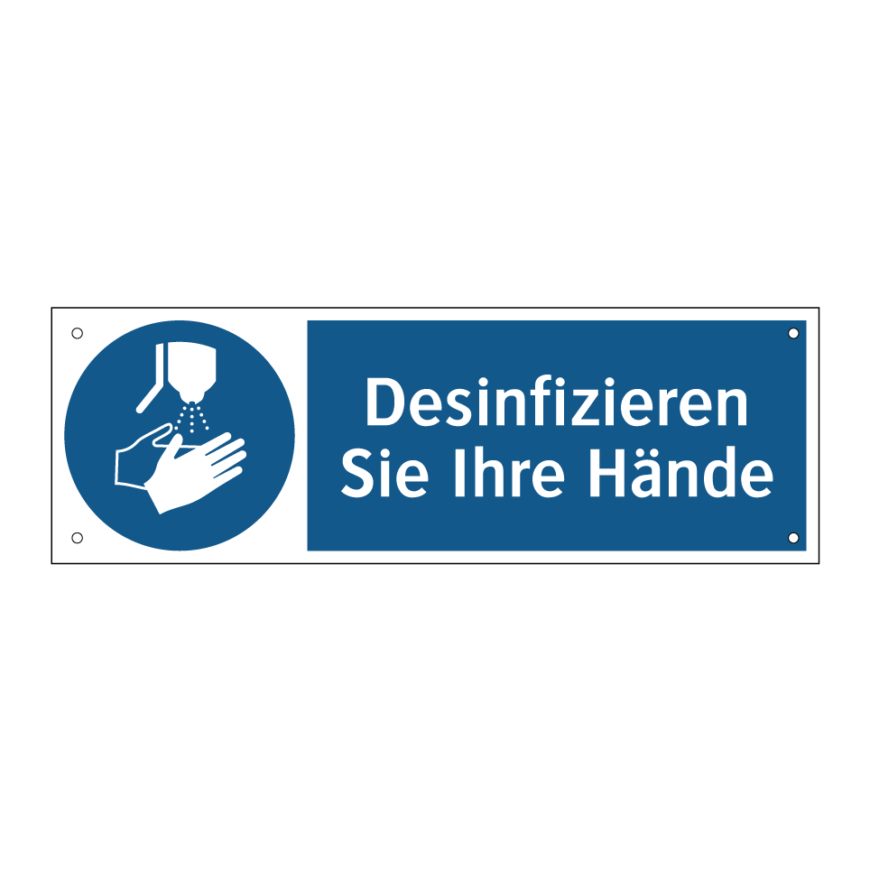 Desinfizieren Sie Ihre Hände