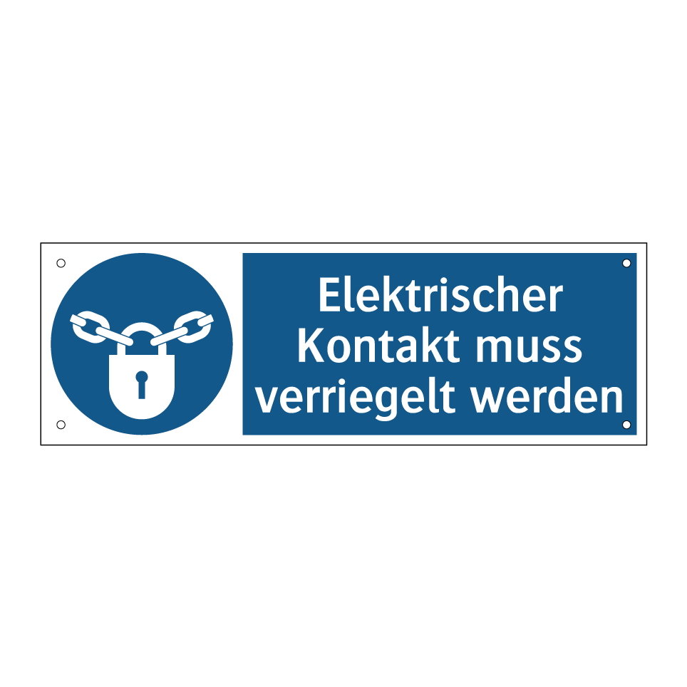 Elektrischer Kontakt muss verriegelt werden