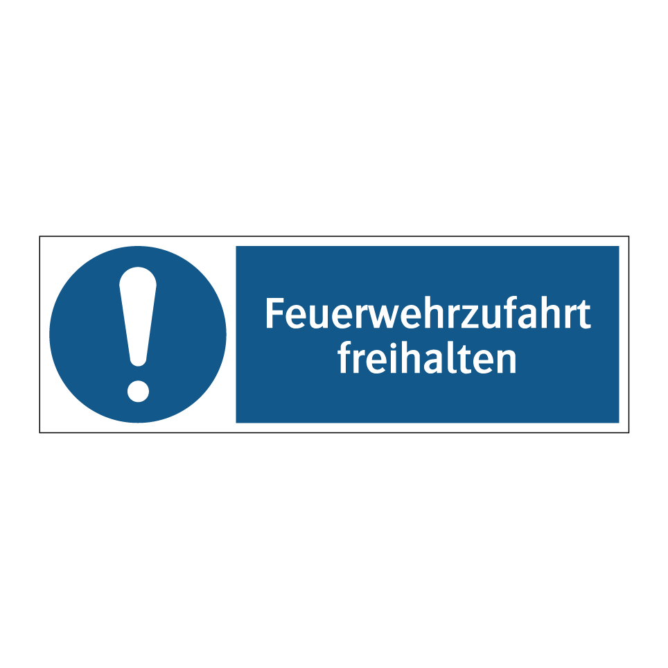 Feuerwehrzufahrt freihalten
