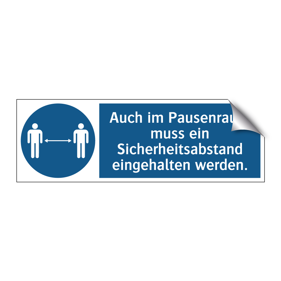 Auch im Pausenraum muss ein Sicherheitsabstand eingehalten werden.