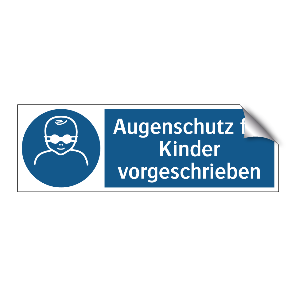 Augenschutz für Kinder vorgeschrieben