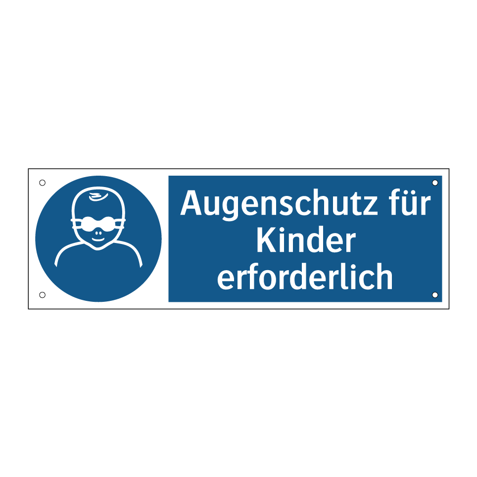 Augenschutz für Kinder erforderlich