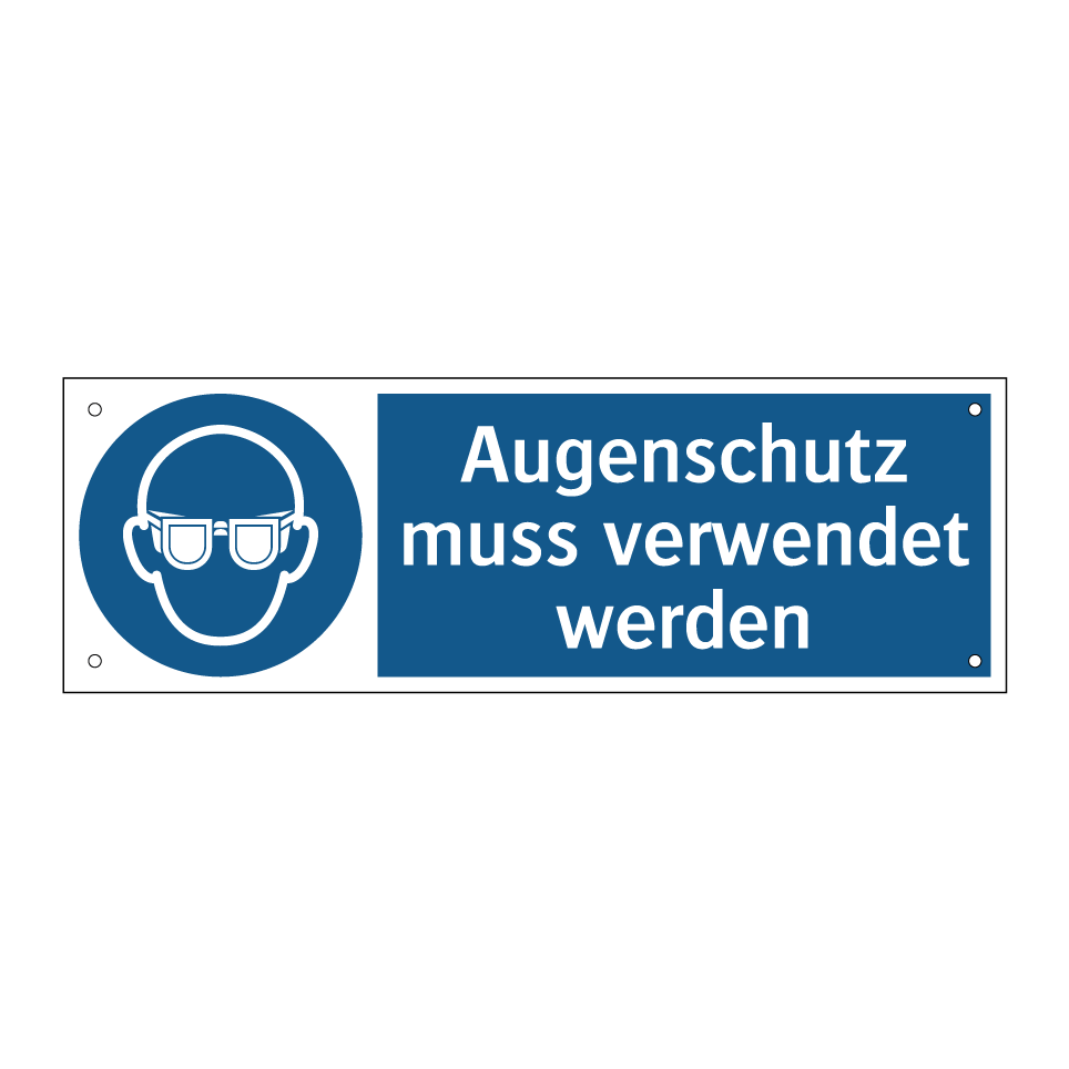 Augenschutz muss verwendet werden