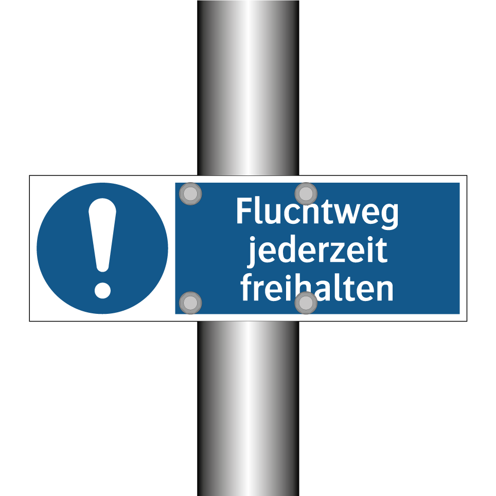 Fluchtweg jederzeit freihalten