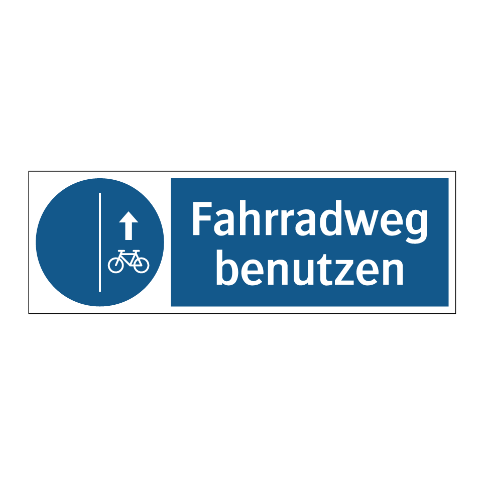 Fahrradweg benutzen