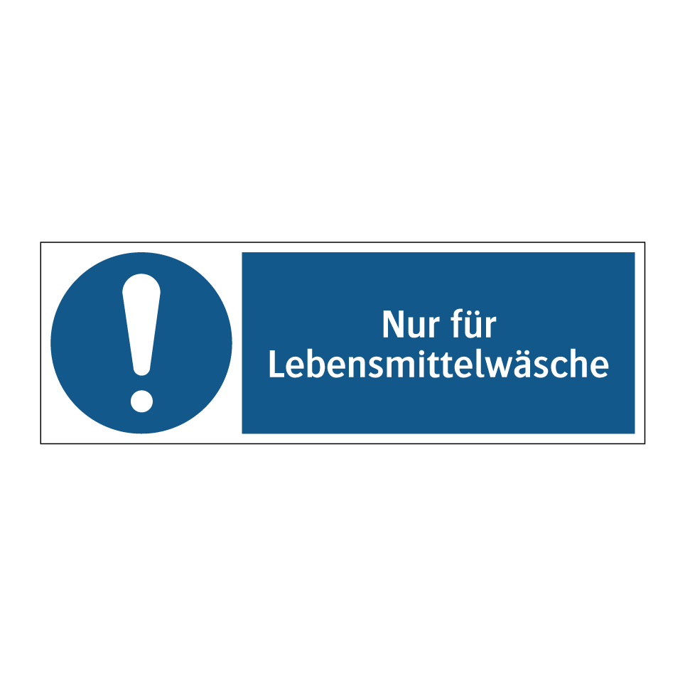 Nur für Lebensmittelwäsche