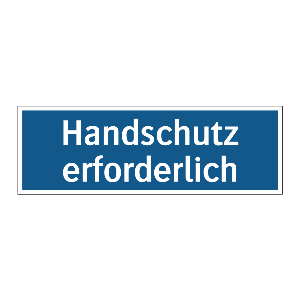 Handschutz erforderlich