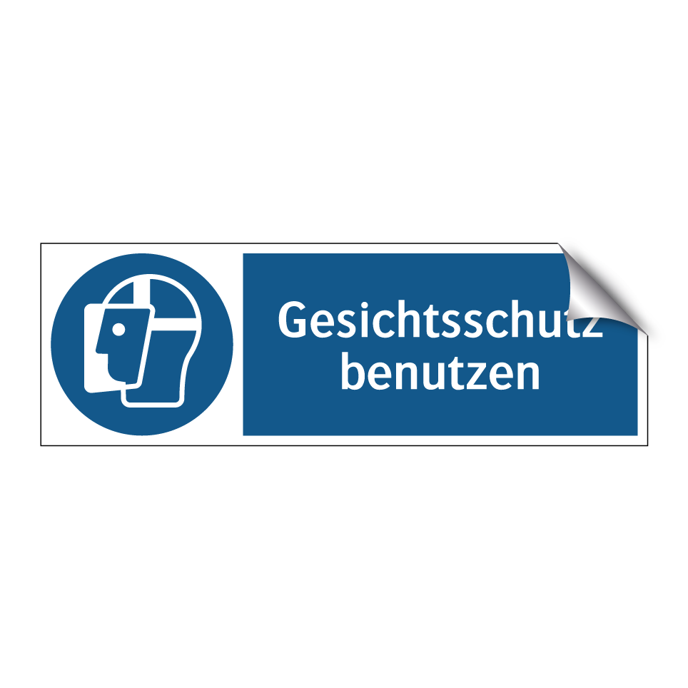 Gesichtsschutz benutzen
