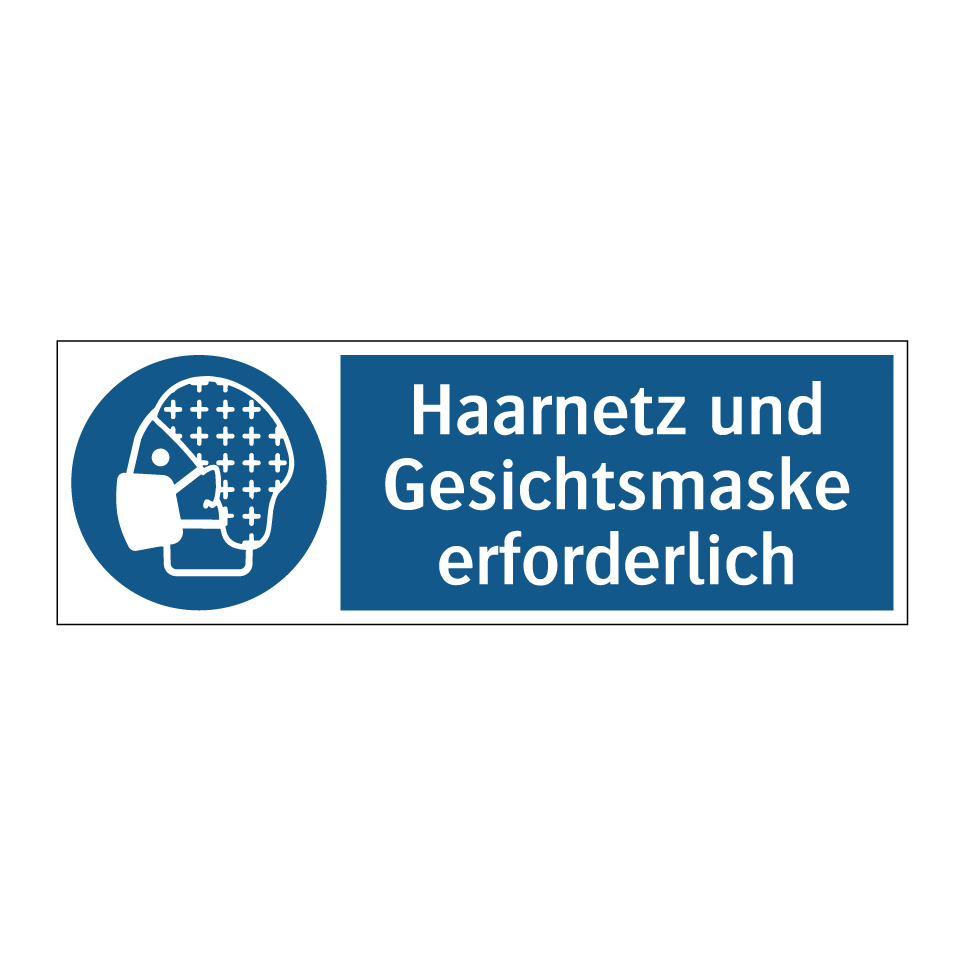 Haarnetz und Gesichtsmaske erforderlich