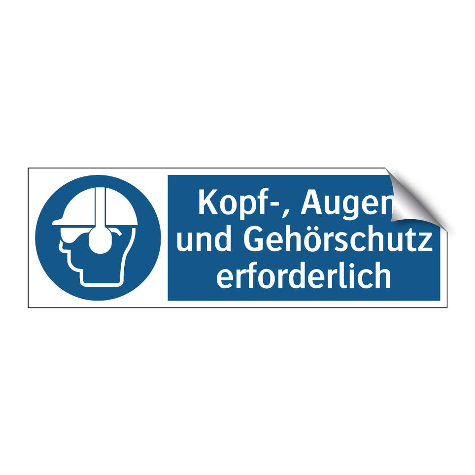 Kopf-, Augen- und Gehörschutz erforderlich