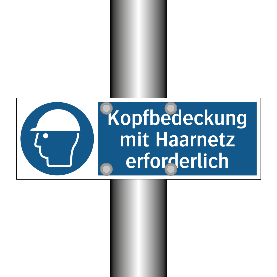 Kopfbedeckung mit Haarnetz erforderlich