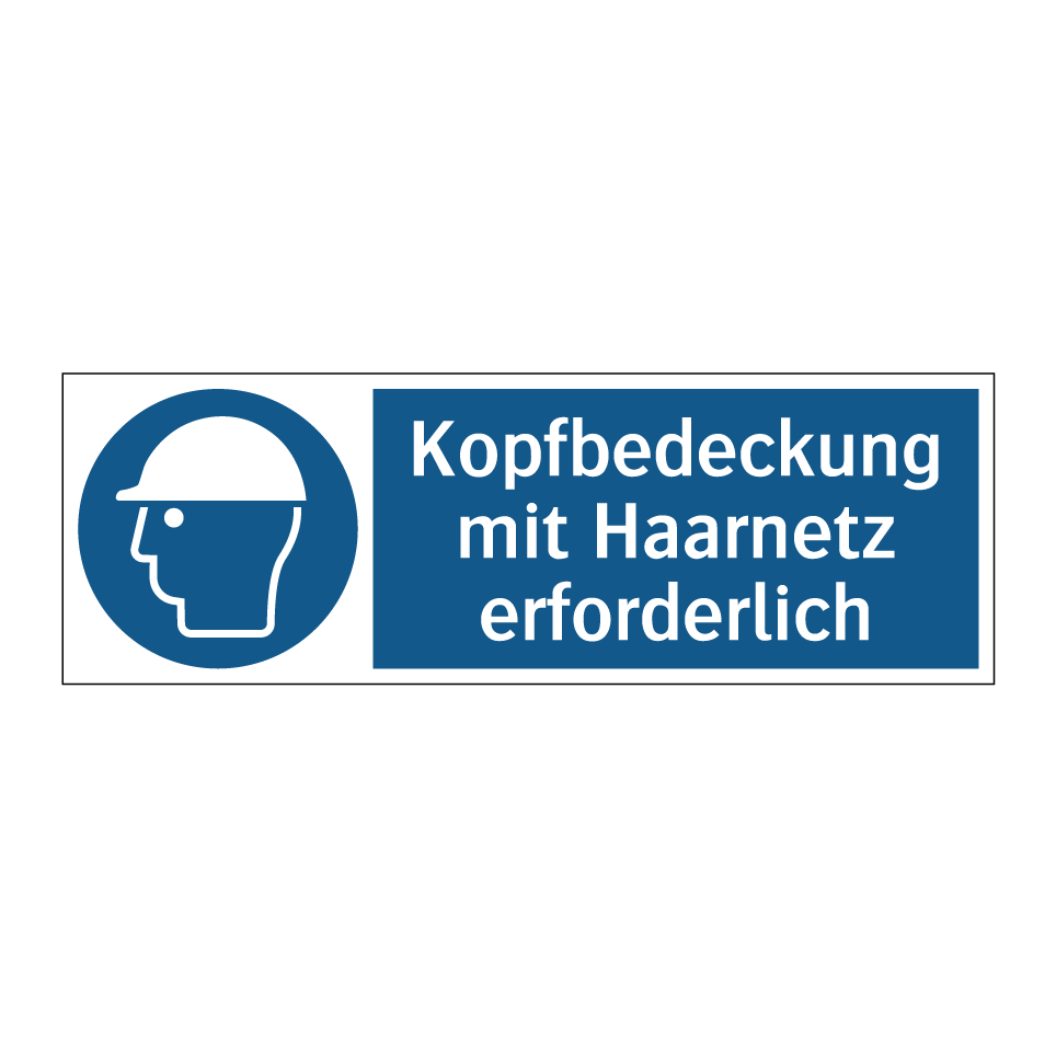 Kopfbedeckung mit Haarnetz erforderlich
