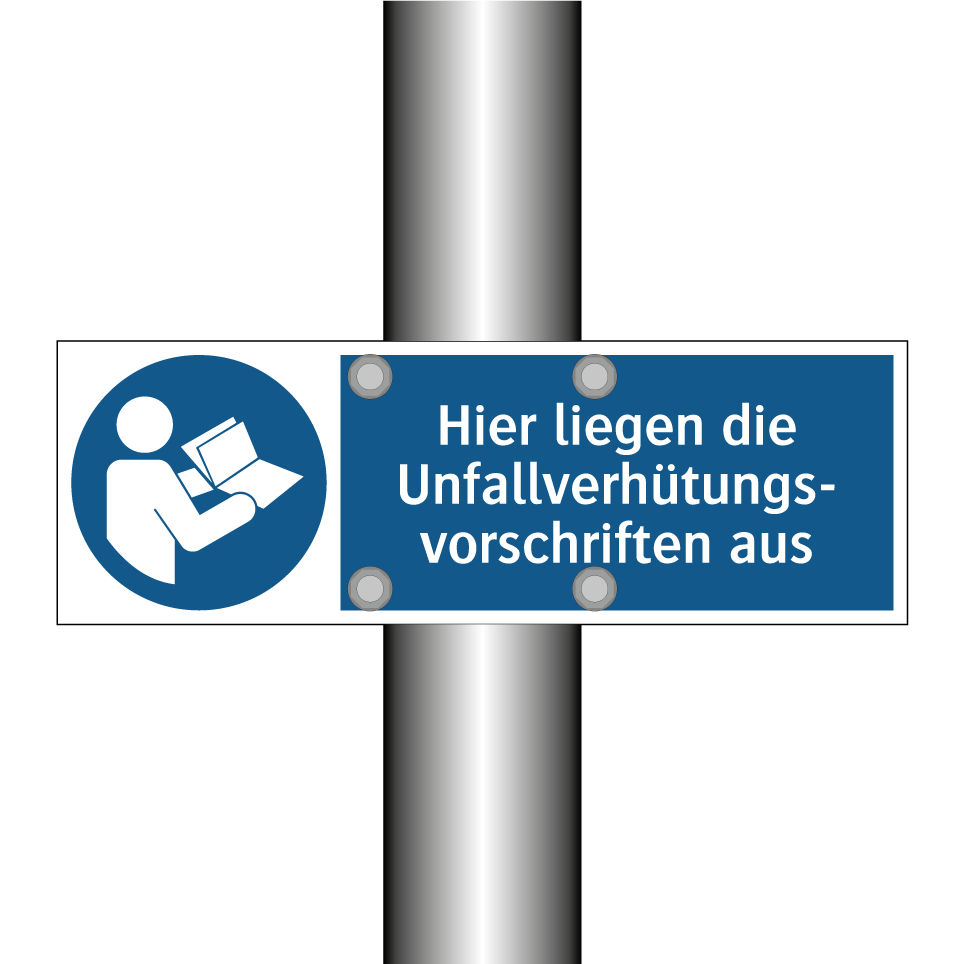 Hier liegen die Unfallverhütungs- vorschriften aus