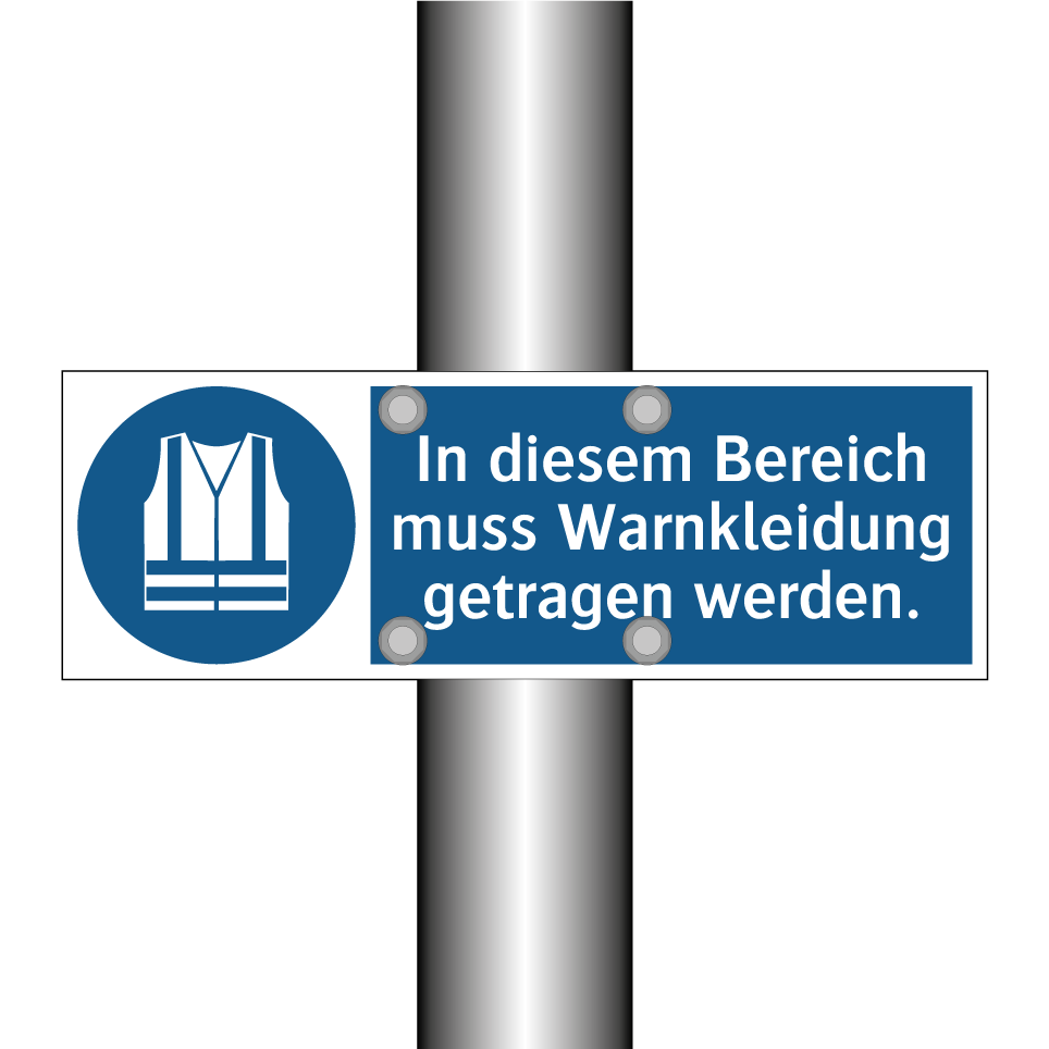 In diesem Bereich muss Warnkleidung getragen werden.