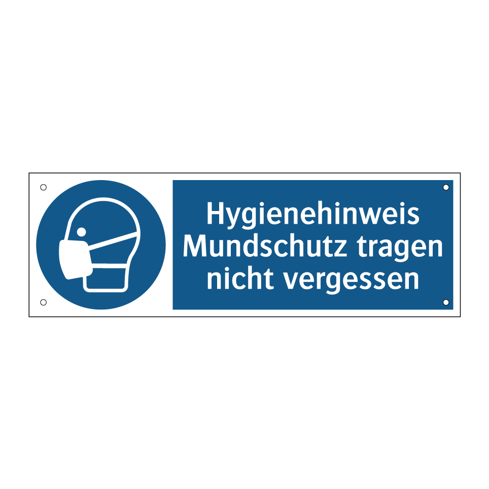 Hygienehinweis Mundschutz tragen nicht vergessen