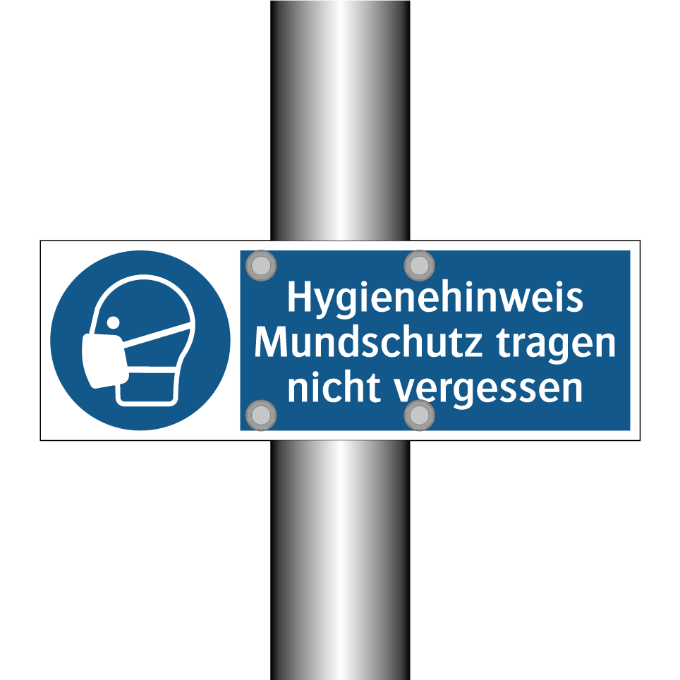 Hygienehinweis Mundschutz tragen nicht vergessen