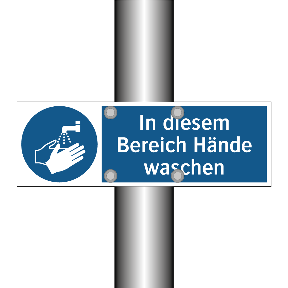 In diesem Bereich Hände waschen