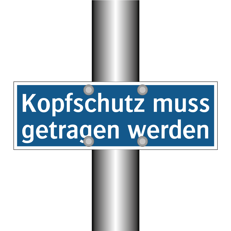Kopfschutz muss getragen werden