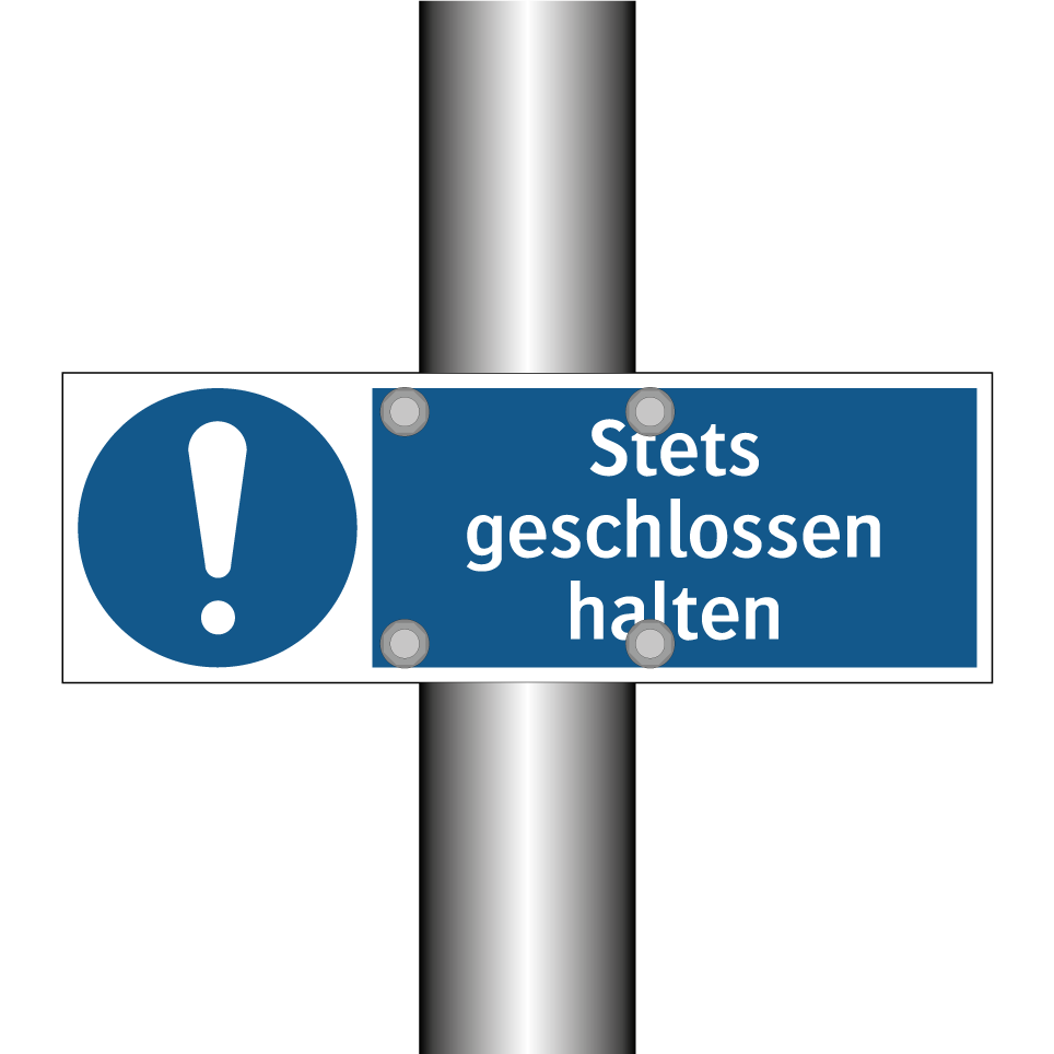 Stets geschlossen halten