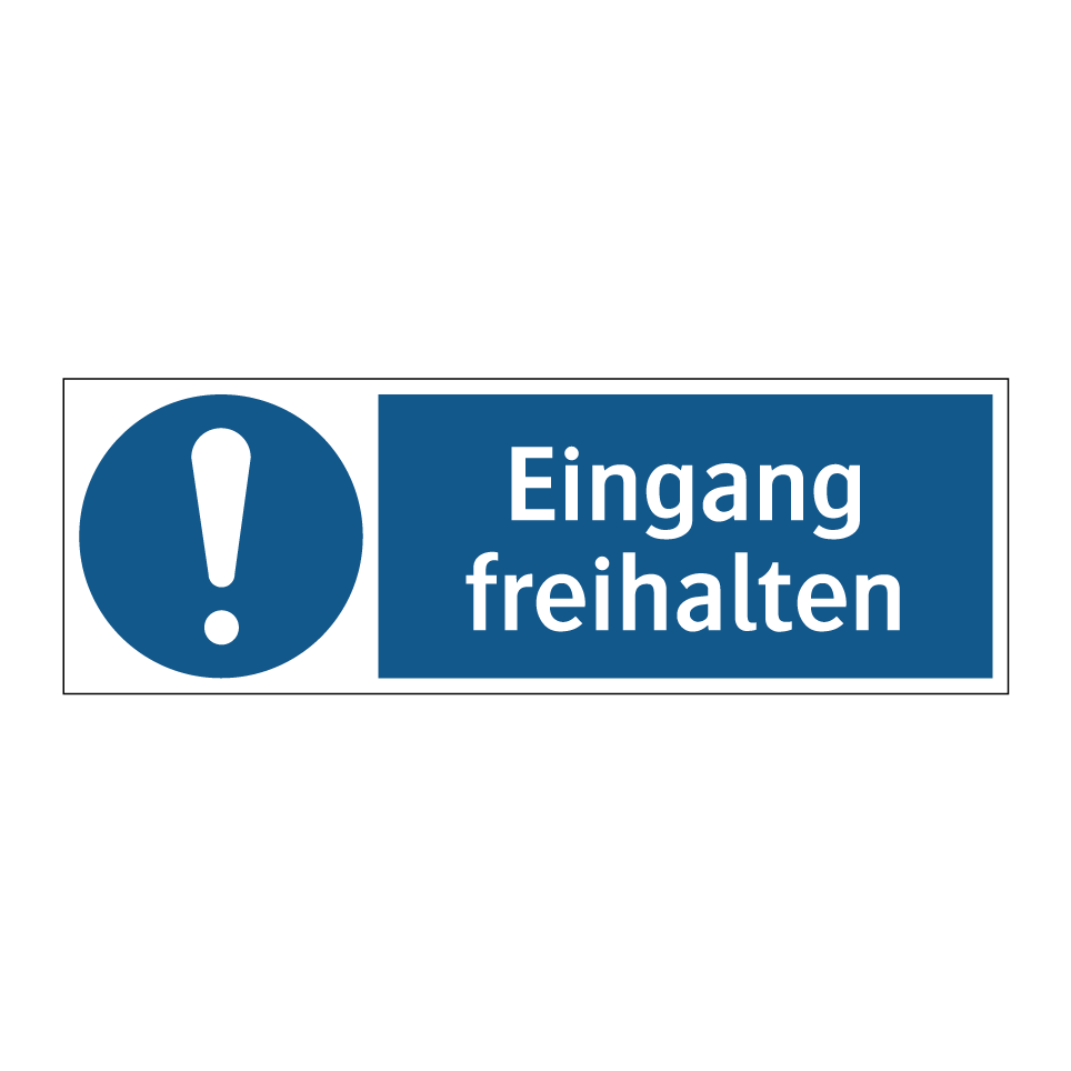 Eingang freihalten