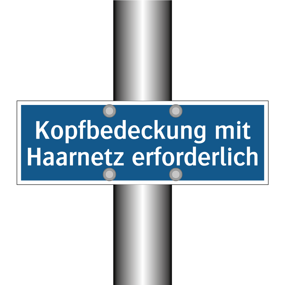 Kopfbedeckung mit Haarnetz erforderlich