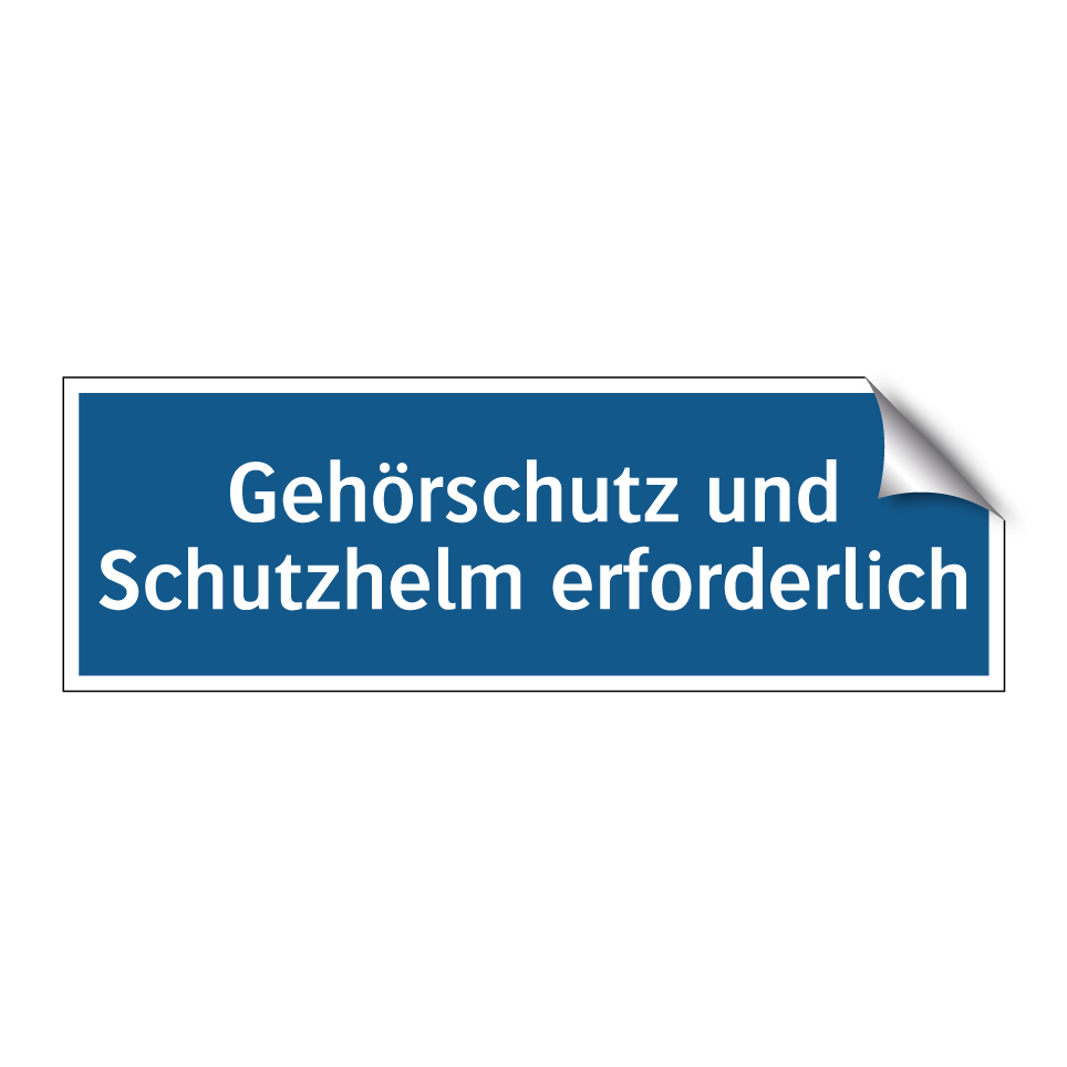 Gehörschutz und Schutzhelm erforderlich
