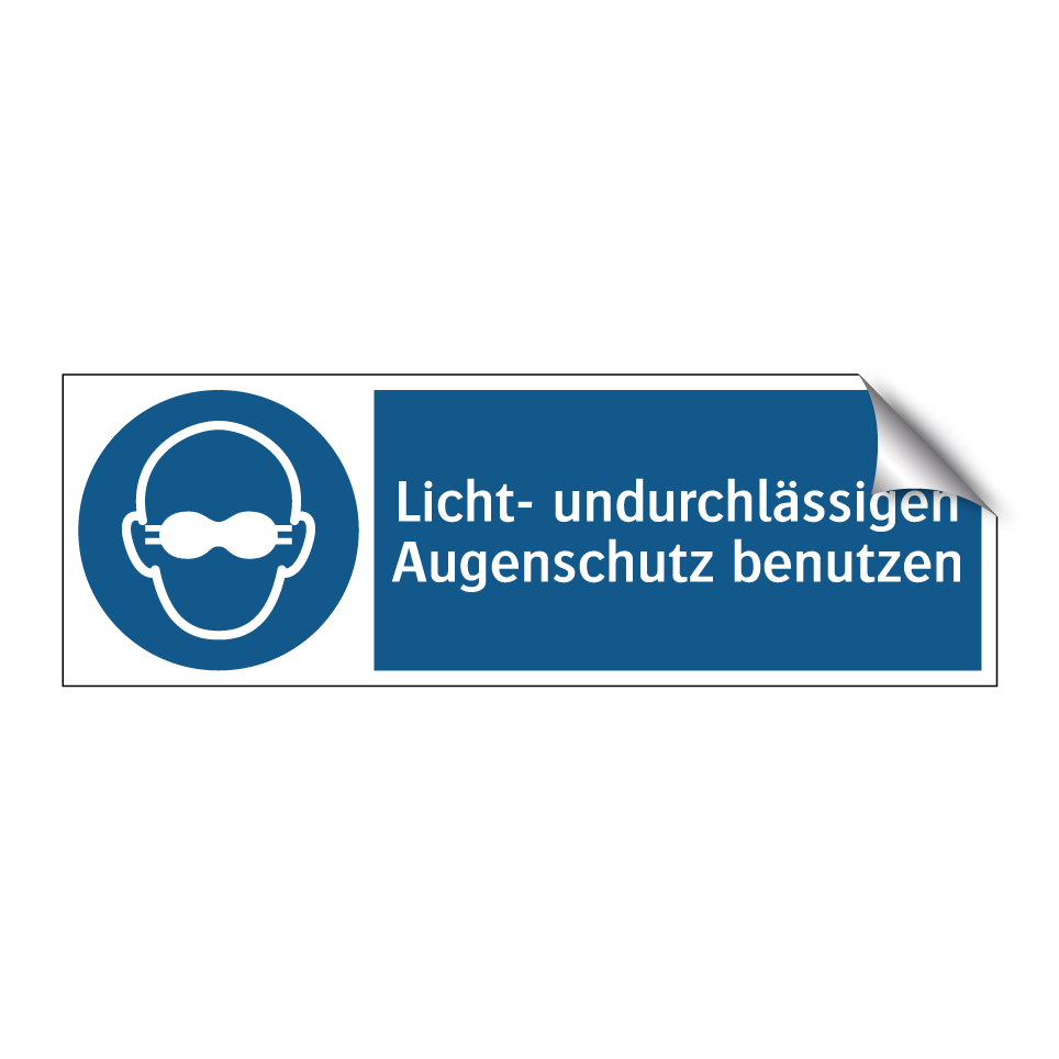 Licht- undurchlässigen Augenschutz benutzen