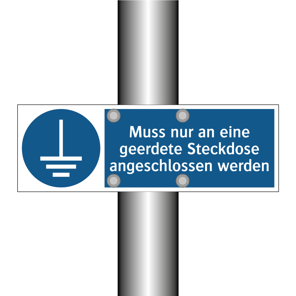 Muss nur an eine geerdete Steckdose angeschlossen werden