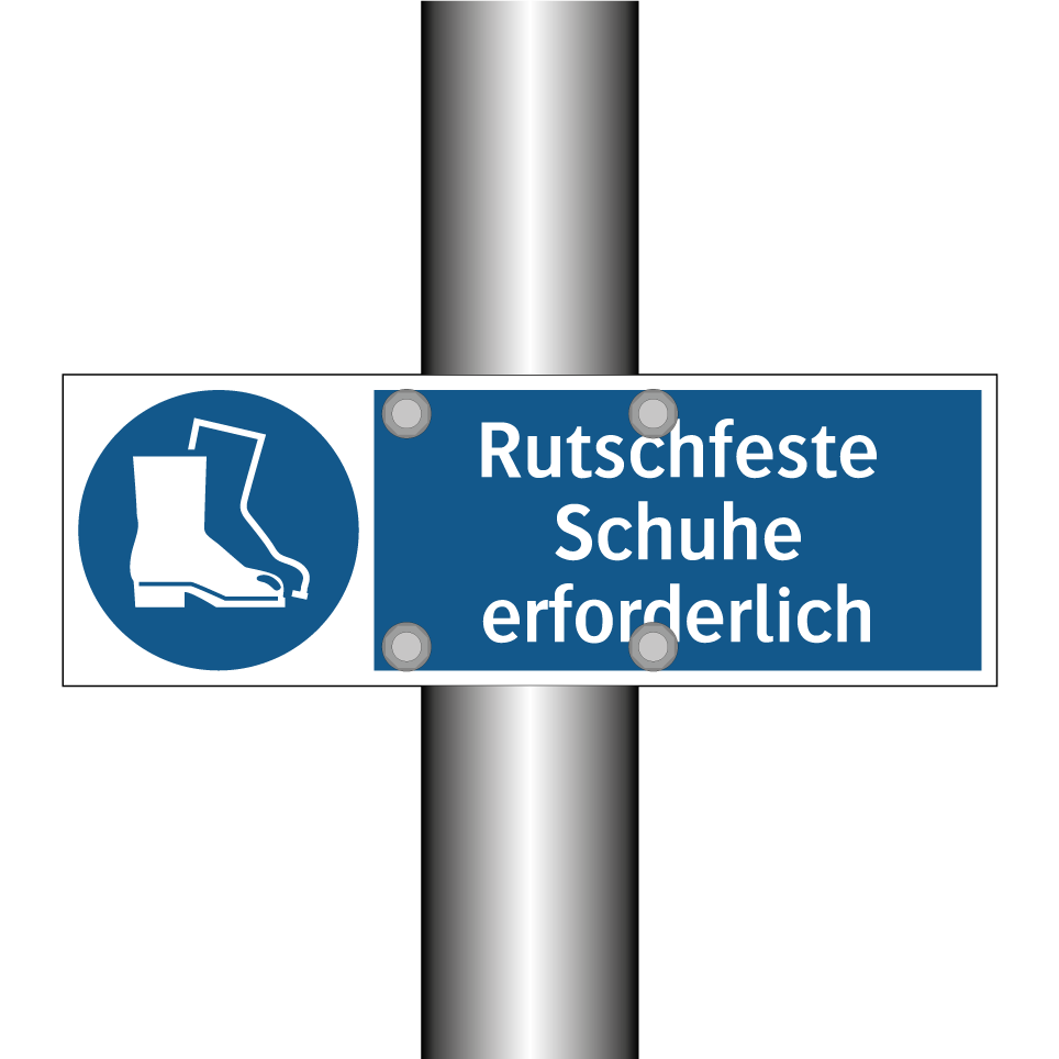 Rutschfeste Schuhe erforderlich