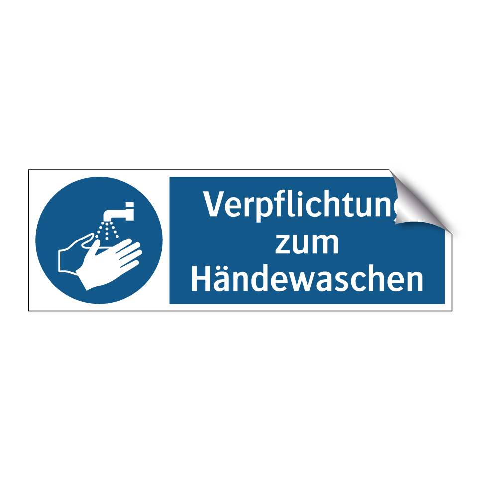 Verpflichtung zum Händewaschen