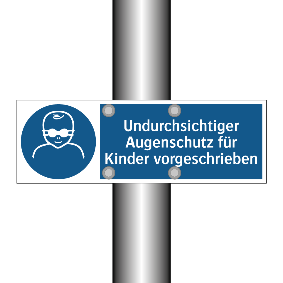 Undurchsichtiger Augenschutz für Kinder vorgeschrieben