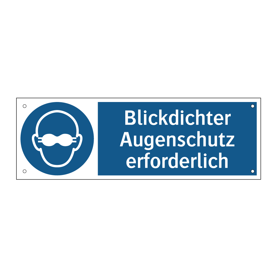 Blickdichter Augenschutz erforderlich