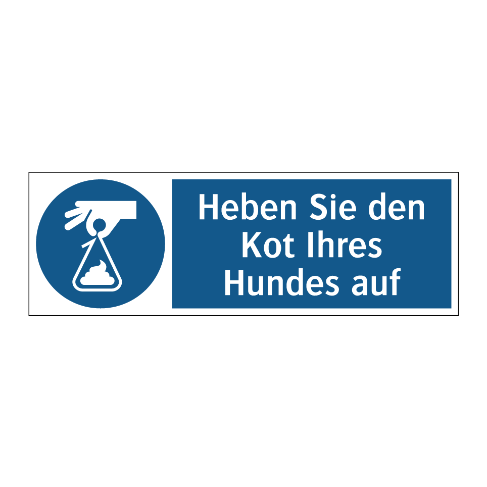 Heben Sie den Kot Ihres Hundes auf