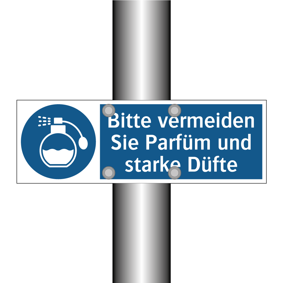 Bitte vermeiden Sie Parfüm und starke Düfte