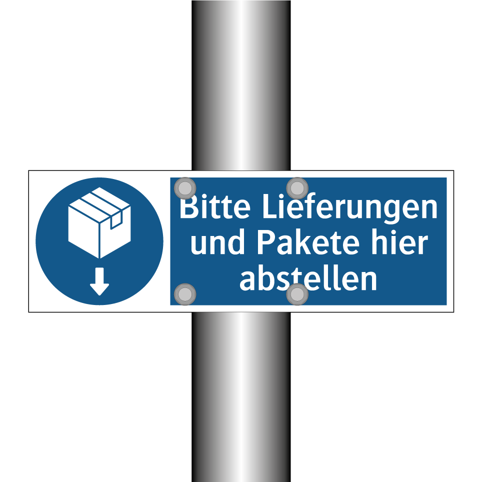 Bitte Lieferungen und Pakete hier abstellen