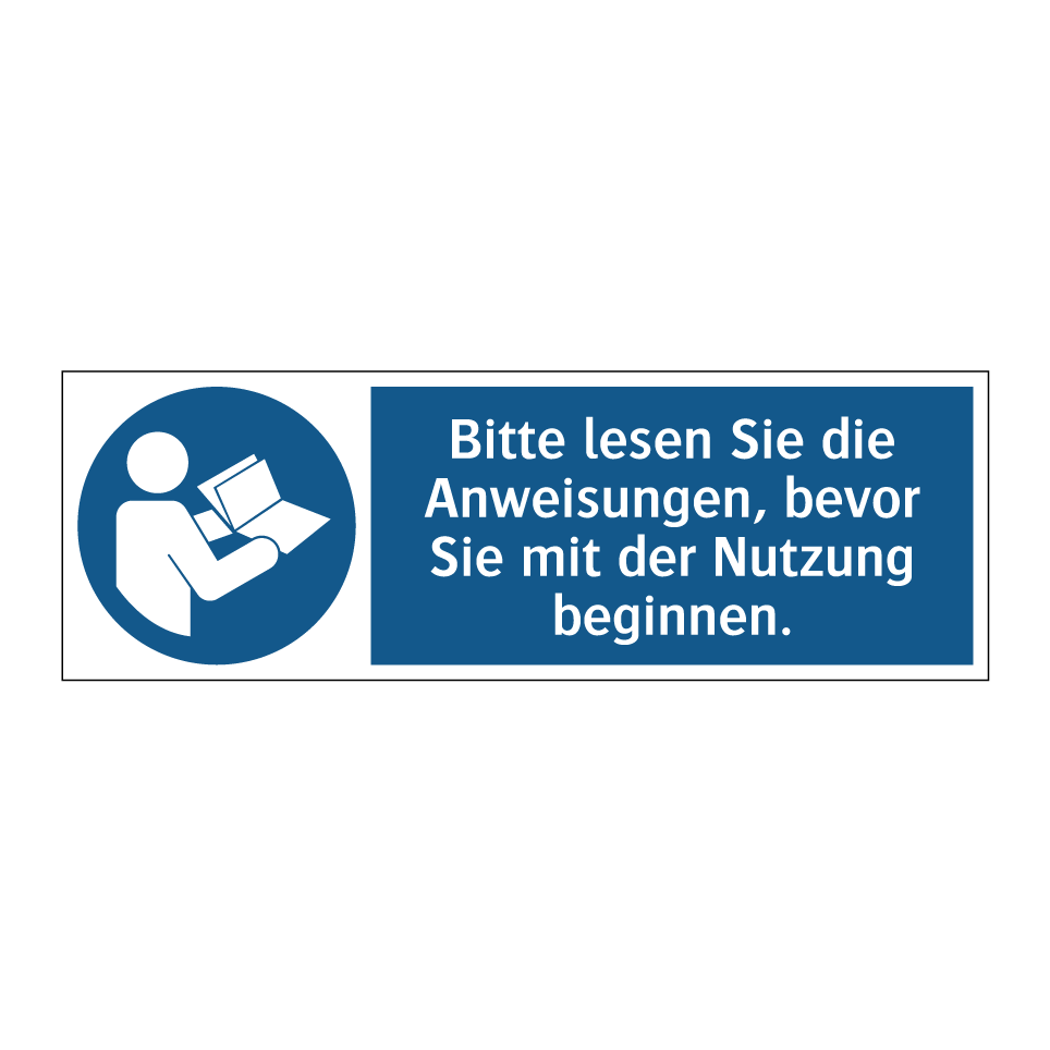 Bitte lesen Sie die Anweisungen, bevor Sie mit der Nutzung beginnen.