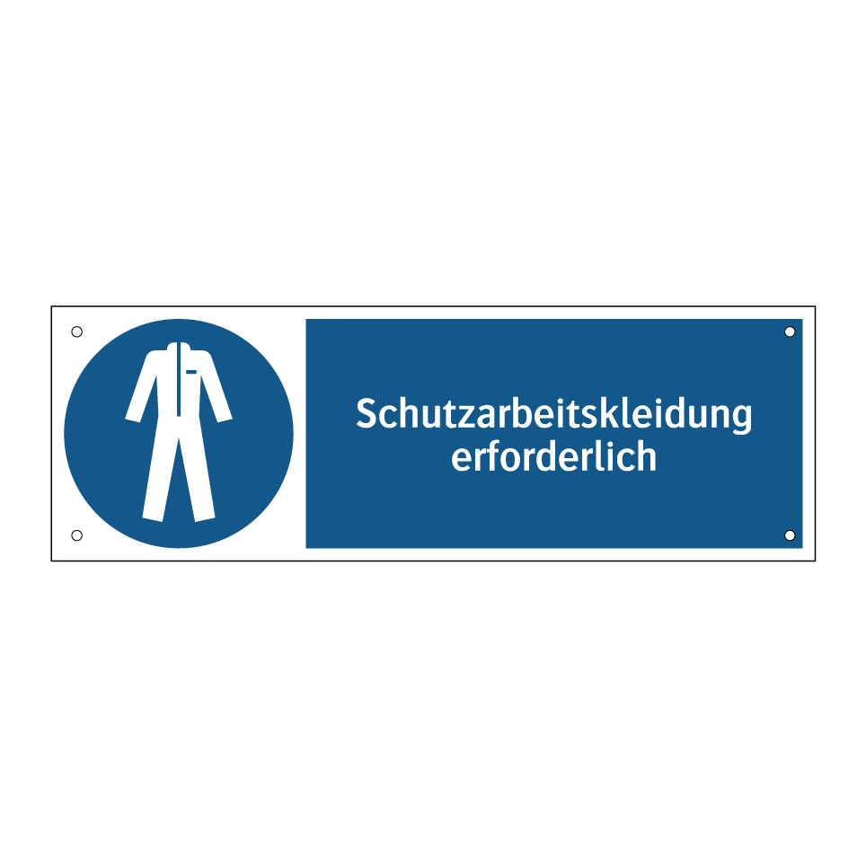 Schutzarbeitskleidung erforderlich