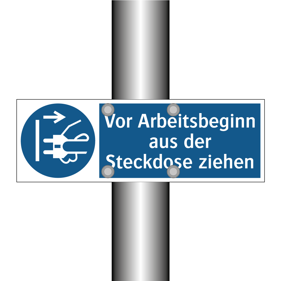 Vor Arbeitsbeginn aus der Steckdose ziehen