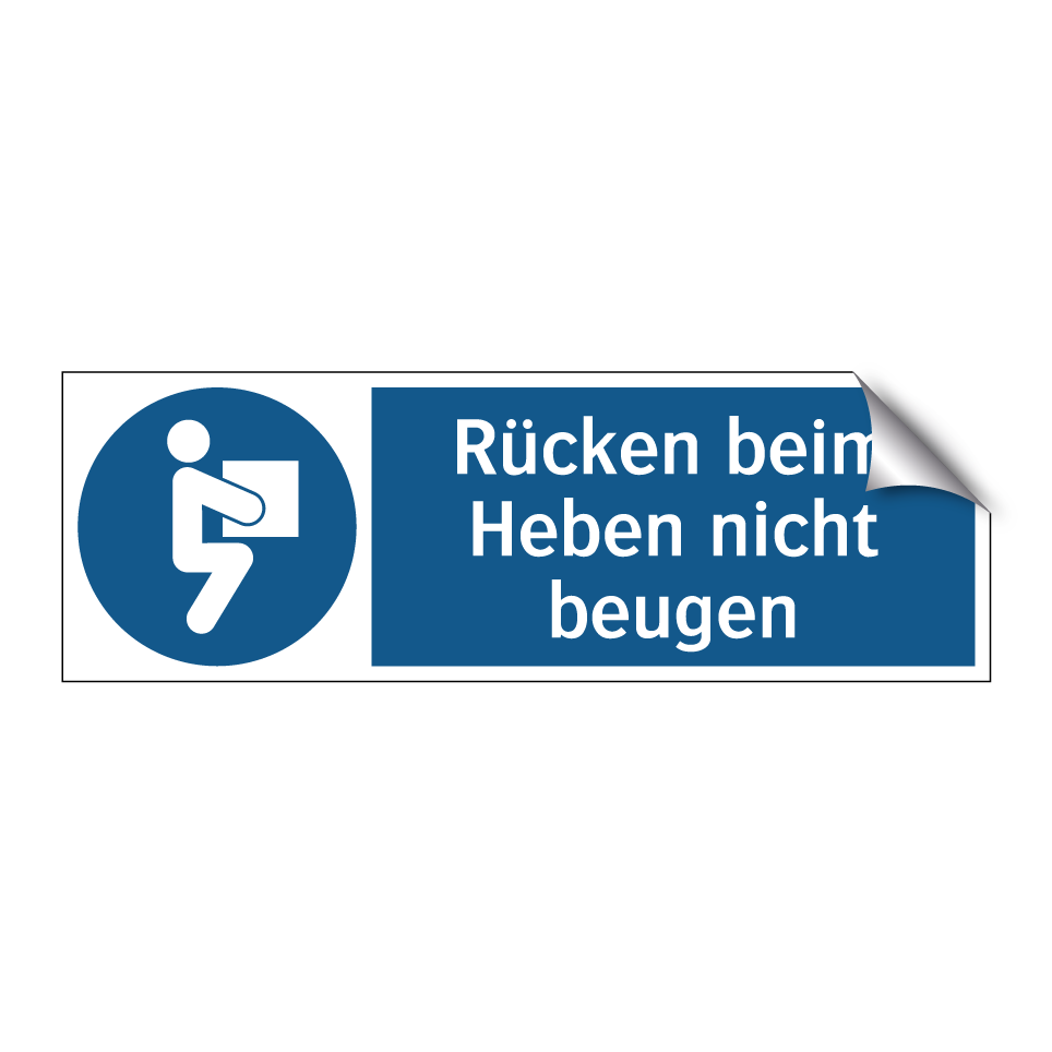 Rücken beim Heben nicht beugen