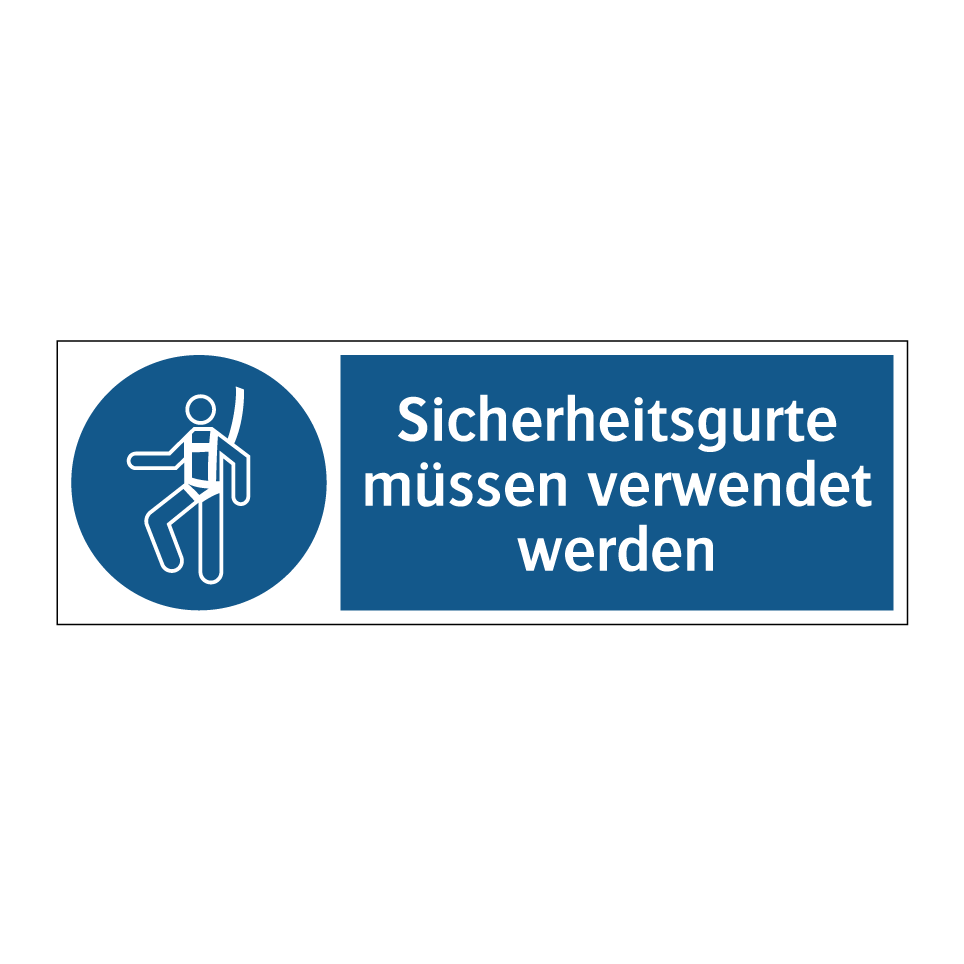 Sicherheitsgurte müssen verwendet werden
