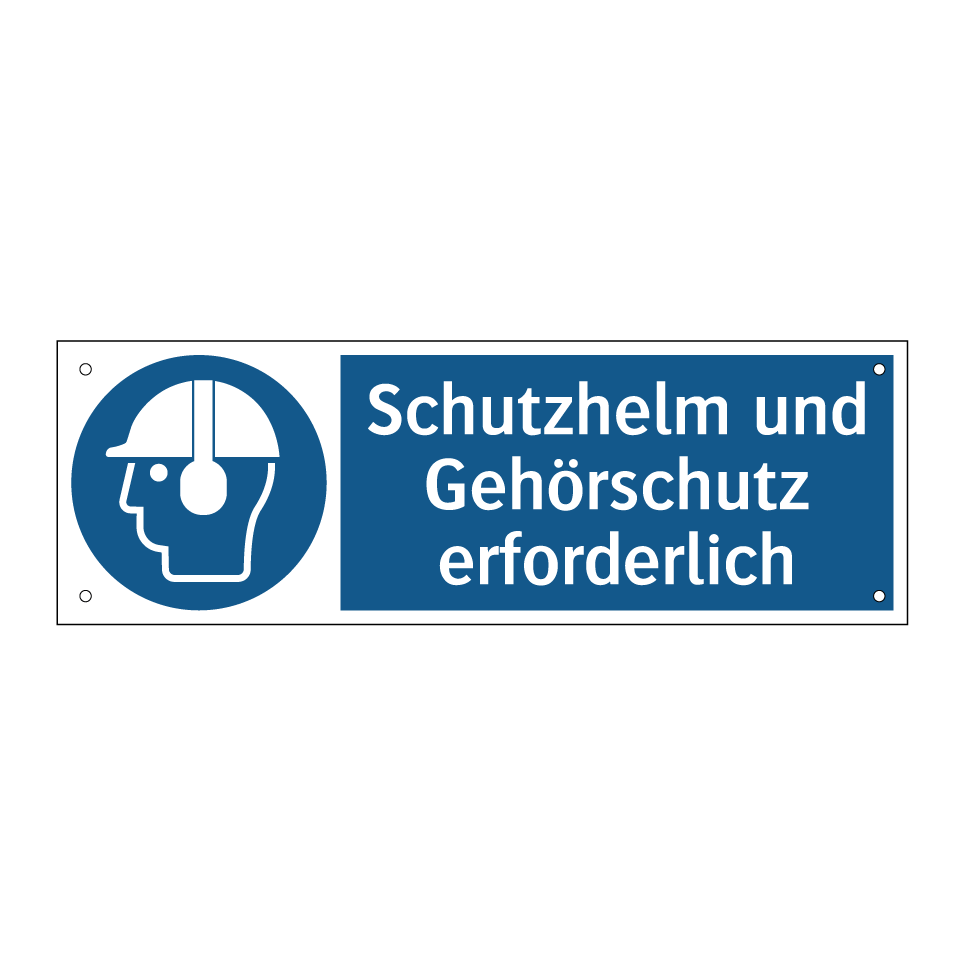 Schutzhelm und Gehörschutz erforderlich